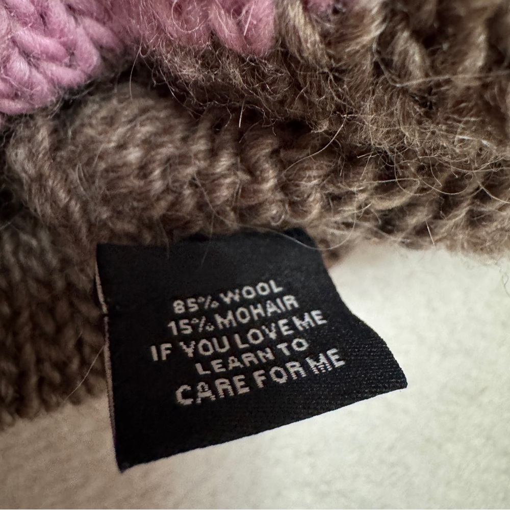 Bailey Goldberg Knit Intarsia Beanies Wool Mohair Hat - Picture 6 of 7